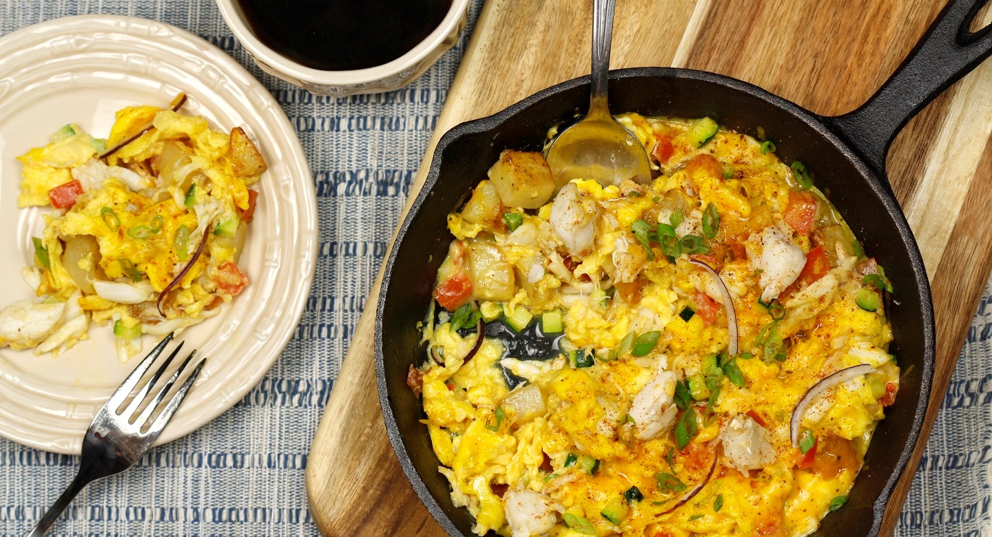 Super Lump Crab Scramble Bake - Handy Seafood