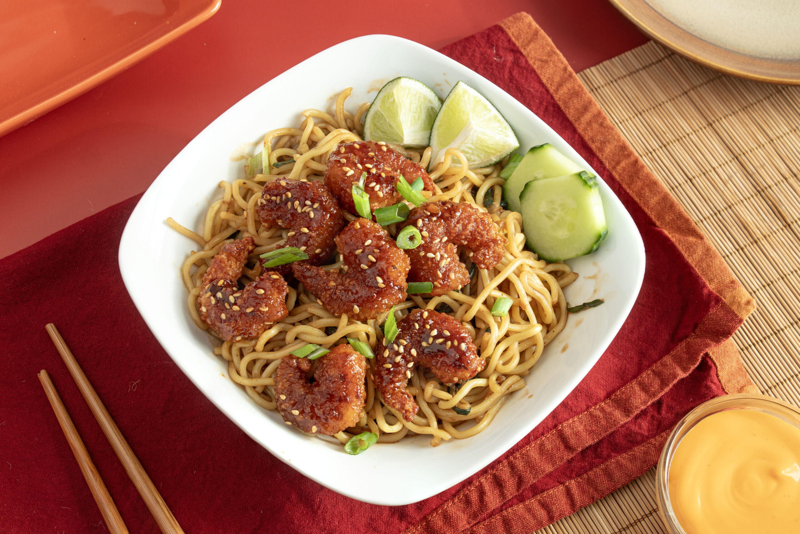 Korean-Style Shrimp Gochujang Noodles - Handy Seafood
