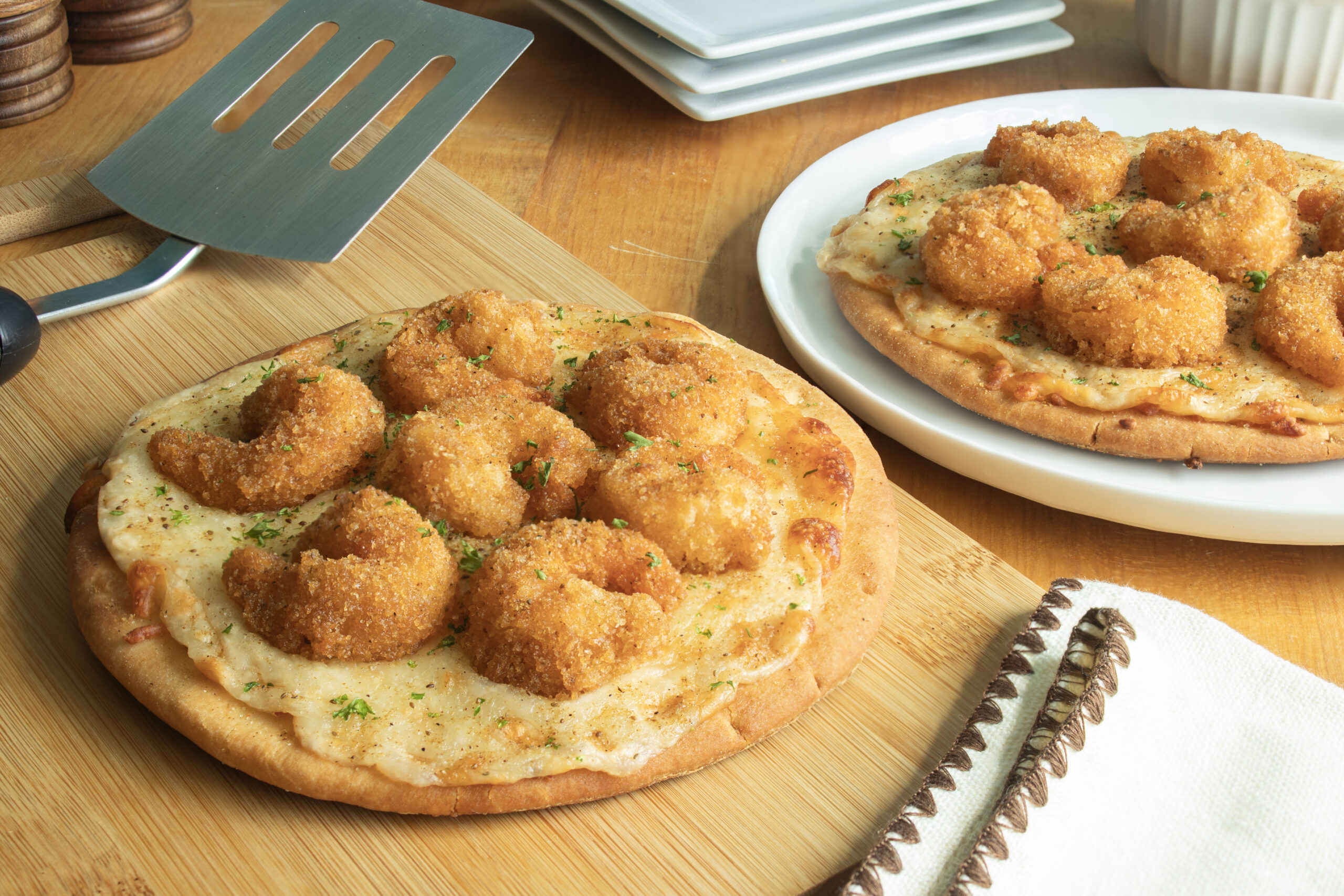 OLD BAY® Shrimp Flatbread Pizza - Handy Seafood