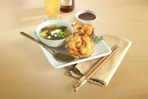 Shrimp Birds’ Nests Miso Soup